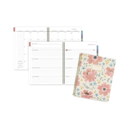 At-A-Glance Badge Floral Weekly/Monthly Planner, 11x8.5, Blue/Green/Pink Cover, 13-Month (Jan-Jan): 2023 to 2024 1641F905